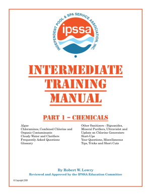Intermediate Training Manual Part 1 - Chemicals (Member)